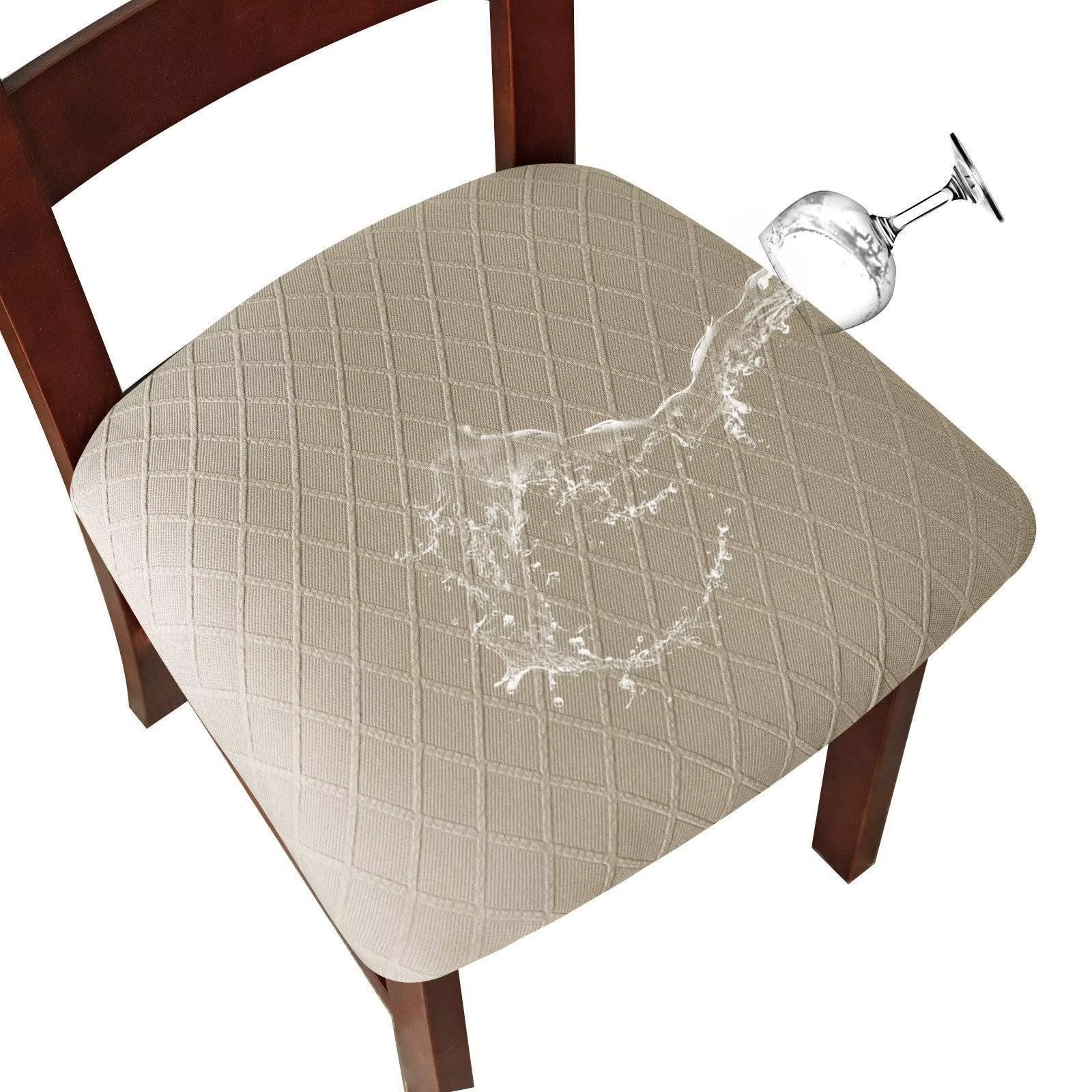 Housse de siège de chaise imperméable, housse de chaise de salle à manger, amovible, lavable, élasti