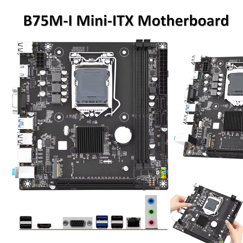 B75M-I carte mère ordinateur de bureau LGA 1155 mini-itx cartes mères prend en charge double canal D