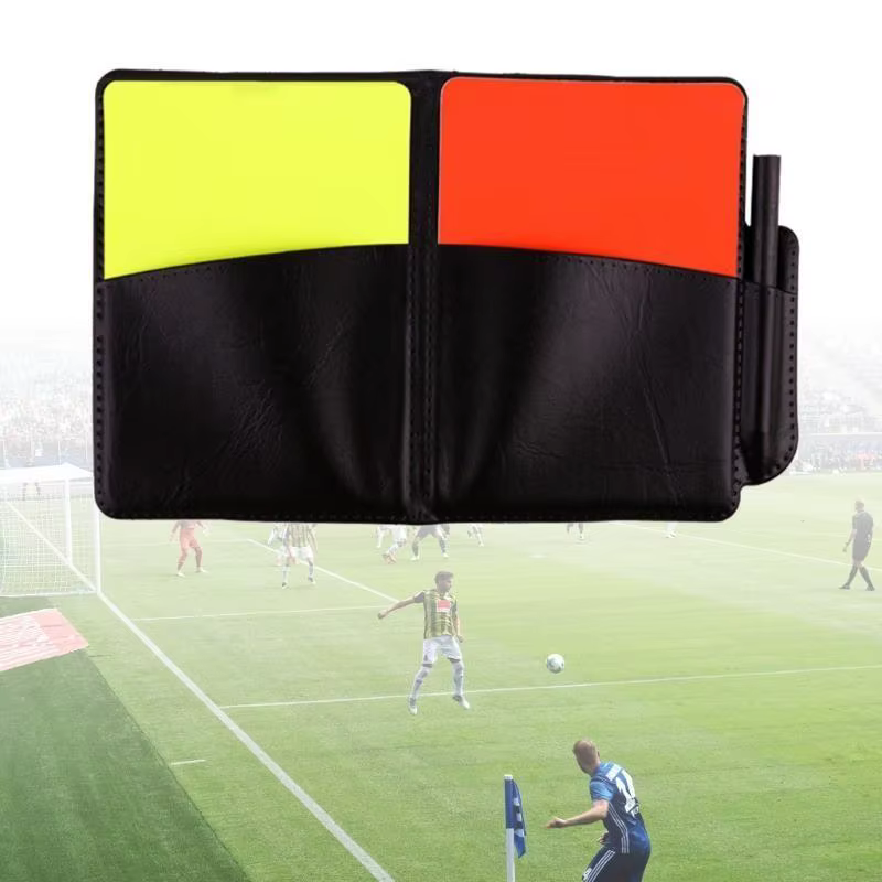 Cartes d'arbitre, jeu cartes jaunes rougeur d'arbitre football sportif, jeu cartes d'avertissement d