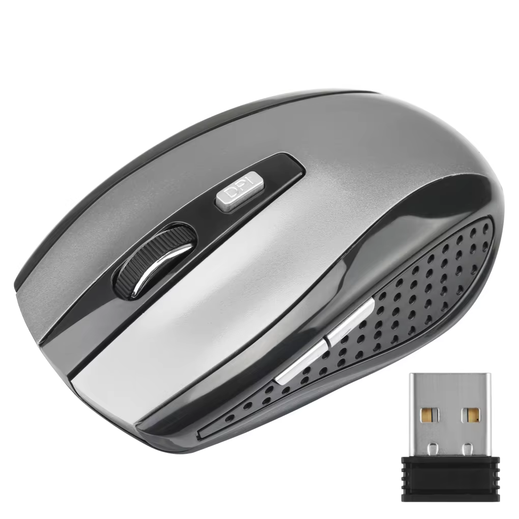 Souris de jeu sans fil 2.4G, optique réglable, 1600DPI, pour bureau, conception ergonomique, pour or