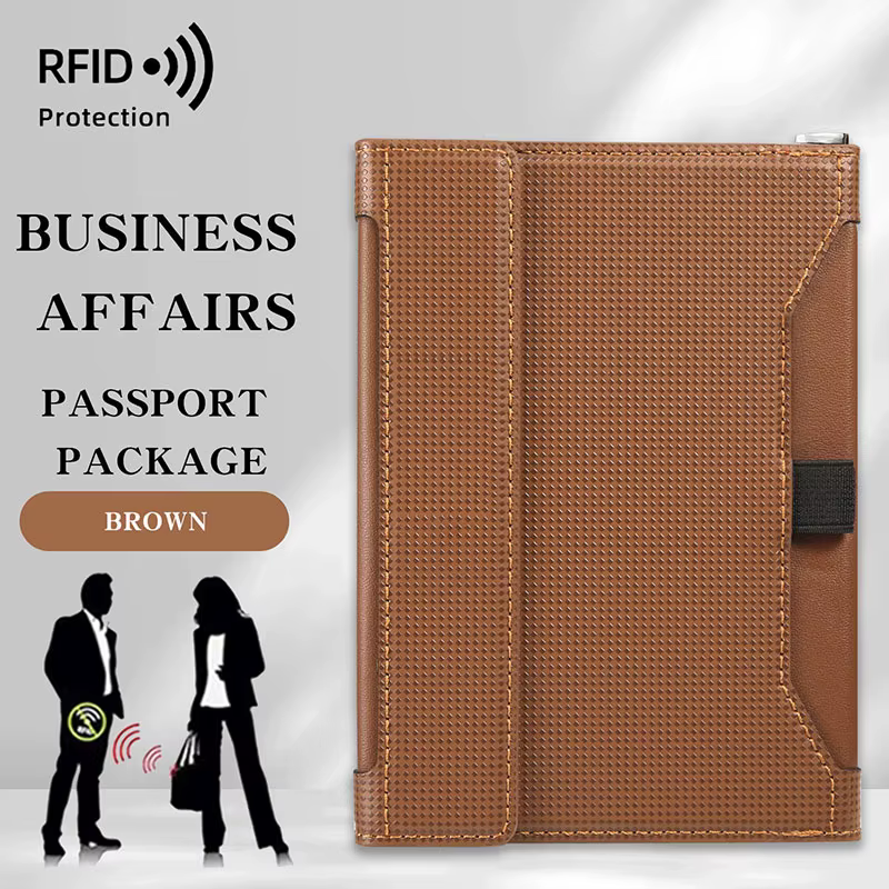 Porte-passeport multifonctionnel avec blocage RFID, essentiels de voyage, couverture de passeport de