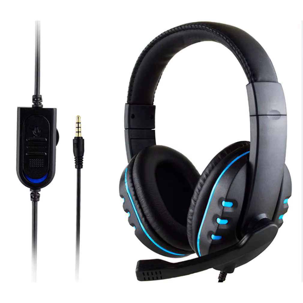 Casque de jeu filaire avec microphone, écouteurs, musique, PS4, Play Station 4, jeux, PC, demandes d