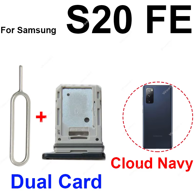 Plateau de lecteur de carte SIM simple + double, 1 pièce, pour Samsung Galaxy S20 FE SM-G781B G781U 
