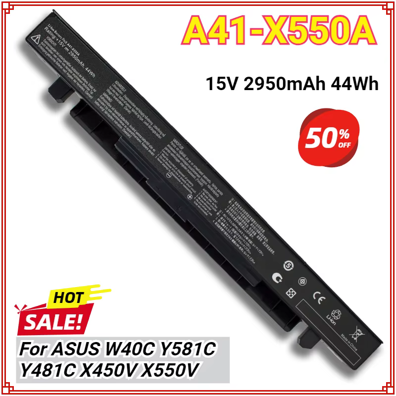 Nouvelle batterie d'ordinateur portable A41-X550A pour ASUS A41-X550 X450 X550 Xcape C Xcape B Xcape