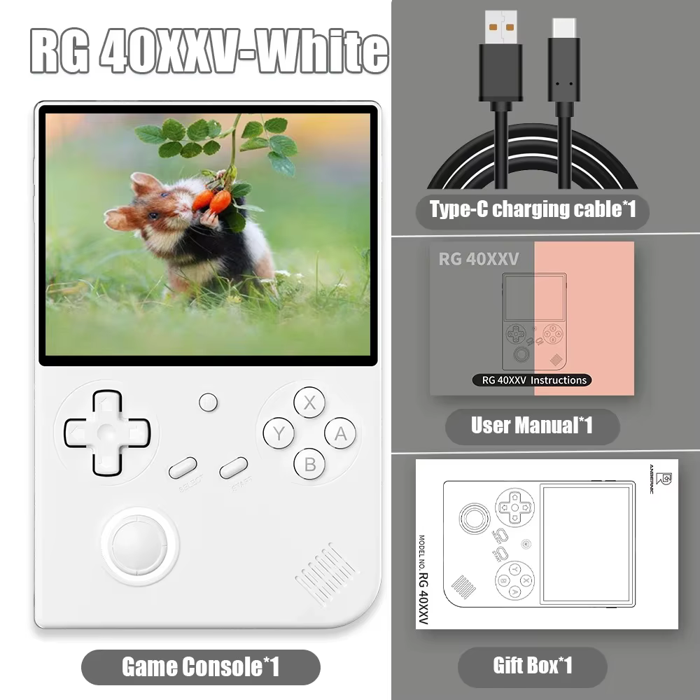 ANBERNIC RG40XX V joueurs de jeu portables 4.0 ''IPS Linux Console de jeu vidéo rétro Console de jeu