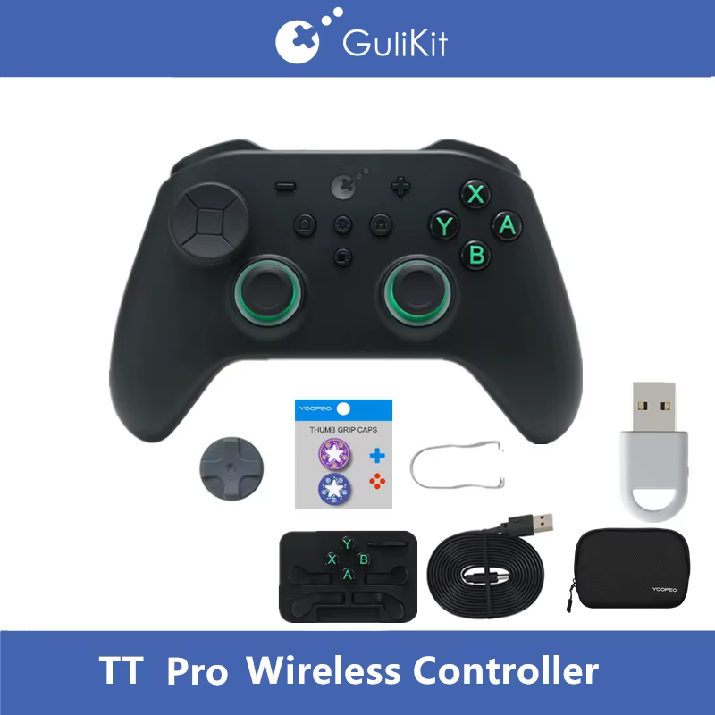 Manette de jeu GuliKit TT max/PRO sans fil avec joysticks et gâchettes TMR, manette de jeu pour Wind