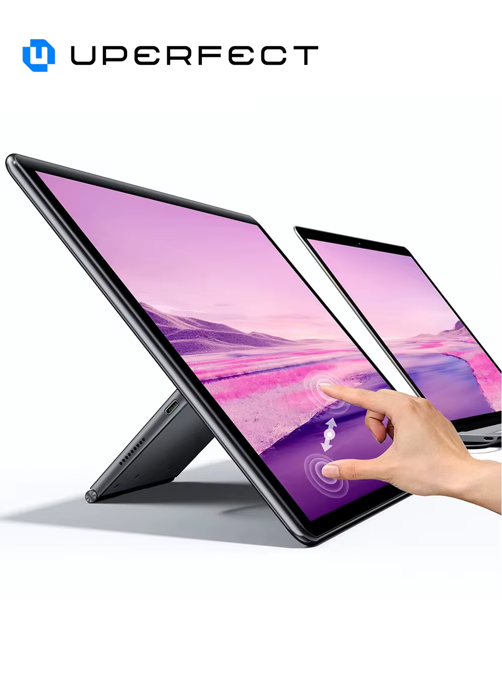 Moniteur portable UPERFECT Écran tactile autonome 15,6" FHD 1080P IPS avec béquille réglable 2000:1