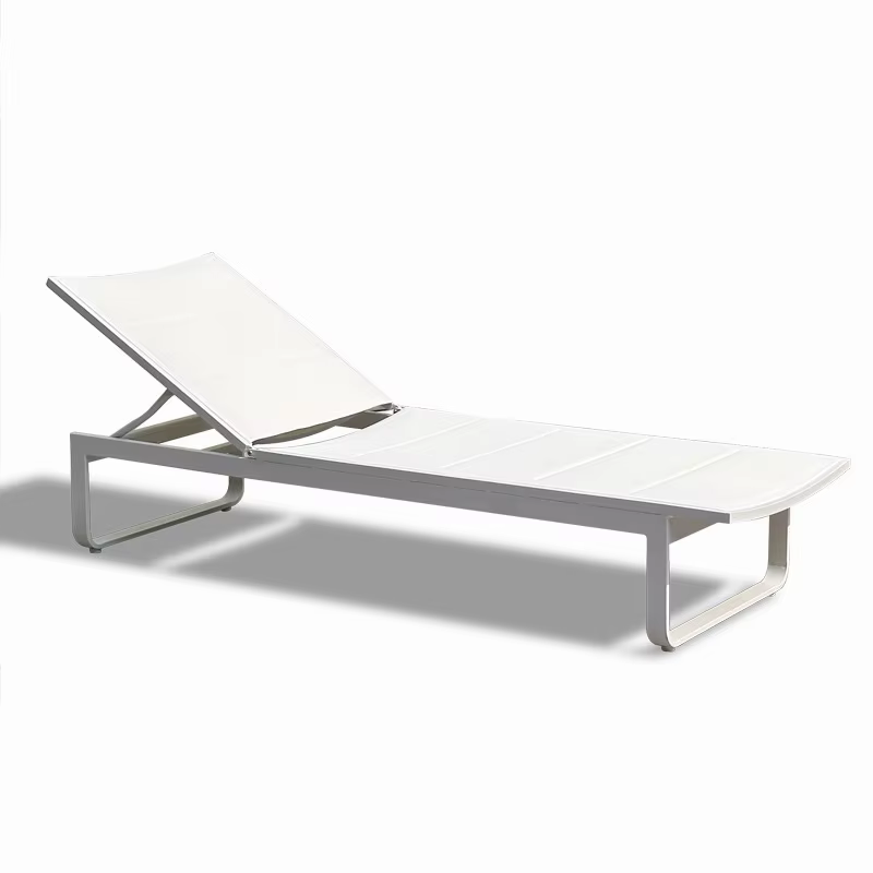 Chaise longue de piscine de luxe italienne, mobilier d'extérieur en aluminium, Patio, jardin, cour, 