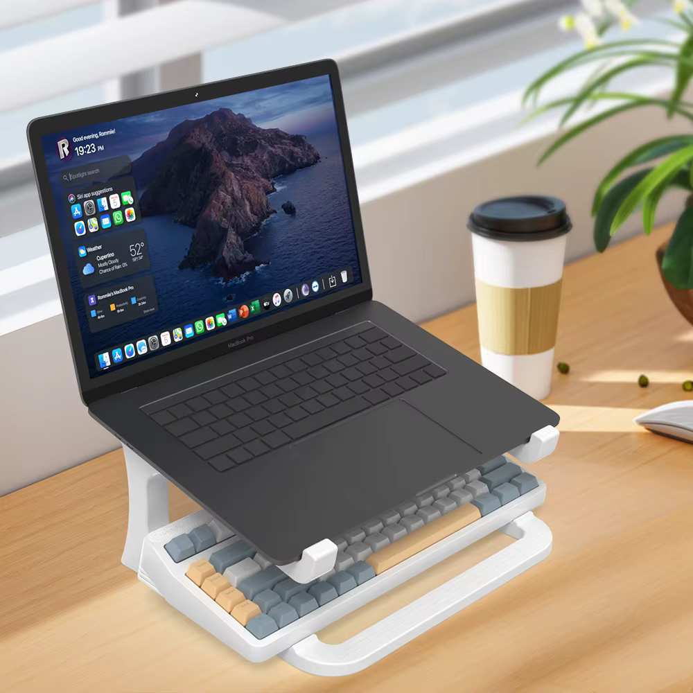 Support ergonomique pour ordinateur portable avec support pour clavier - ascenseur de bureau portabl