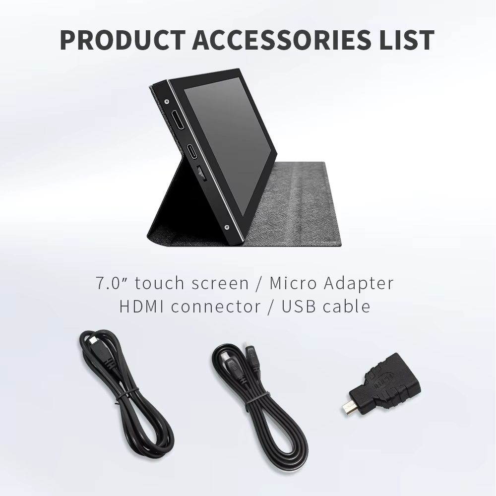Mini écran tactile LCD capacitif Portable de 7 pouces, 5 points, IPS 1024x600, Full HD, HDMI, monite