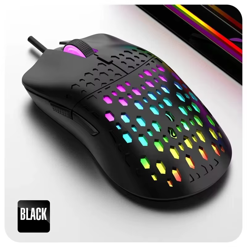 RAIKU-Souris filaire G701 6 prédire, avec éclairage coloré, pour Microsoft Windows et Apple IOS