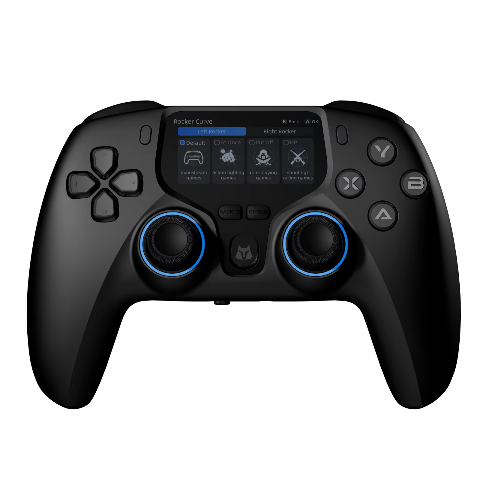 Contrôleur de jeu Hall pour PC/PS3/Switch/Android/iOS avec affichage, bâtons/déclencheurs Hall, bout
