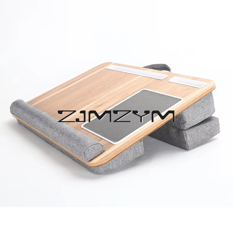 Bureau d'ordinateur portable avec coussin d'oreiller, support de téléphone, support d'ordinateur por