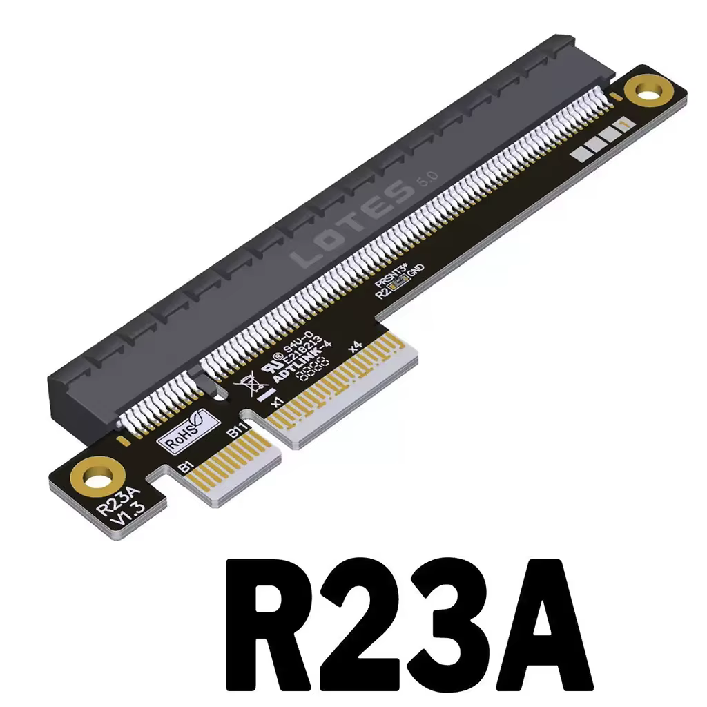 Carte Riser PCI-E R23A/R33A/R83A PCIe 5.0 X4 X8 X16 Gen5, adaptateur de test, hauteur accrue 18,6/19
