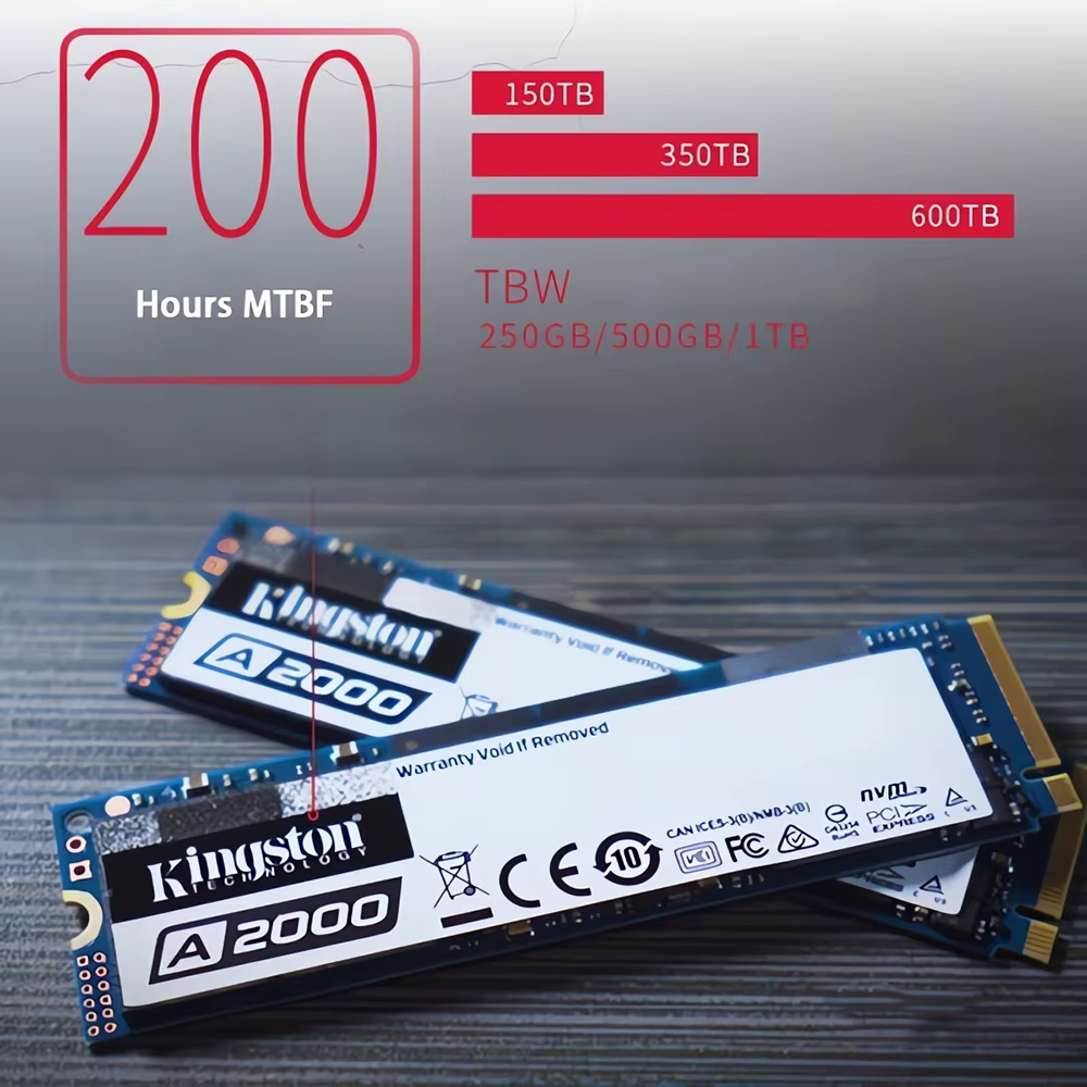 Kingston-Disque dur interne SSD NVMe PCIe, M.2 2280, 250 Go, 500 Go, 1 To, pour ordinateur de bureau