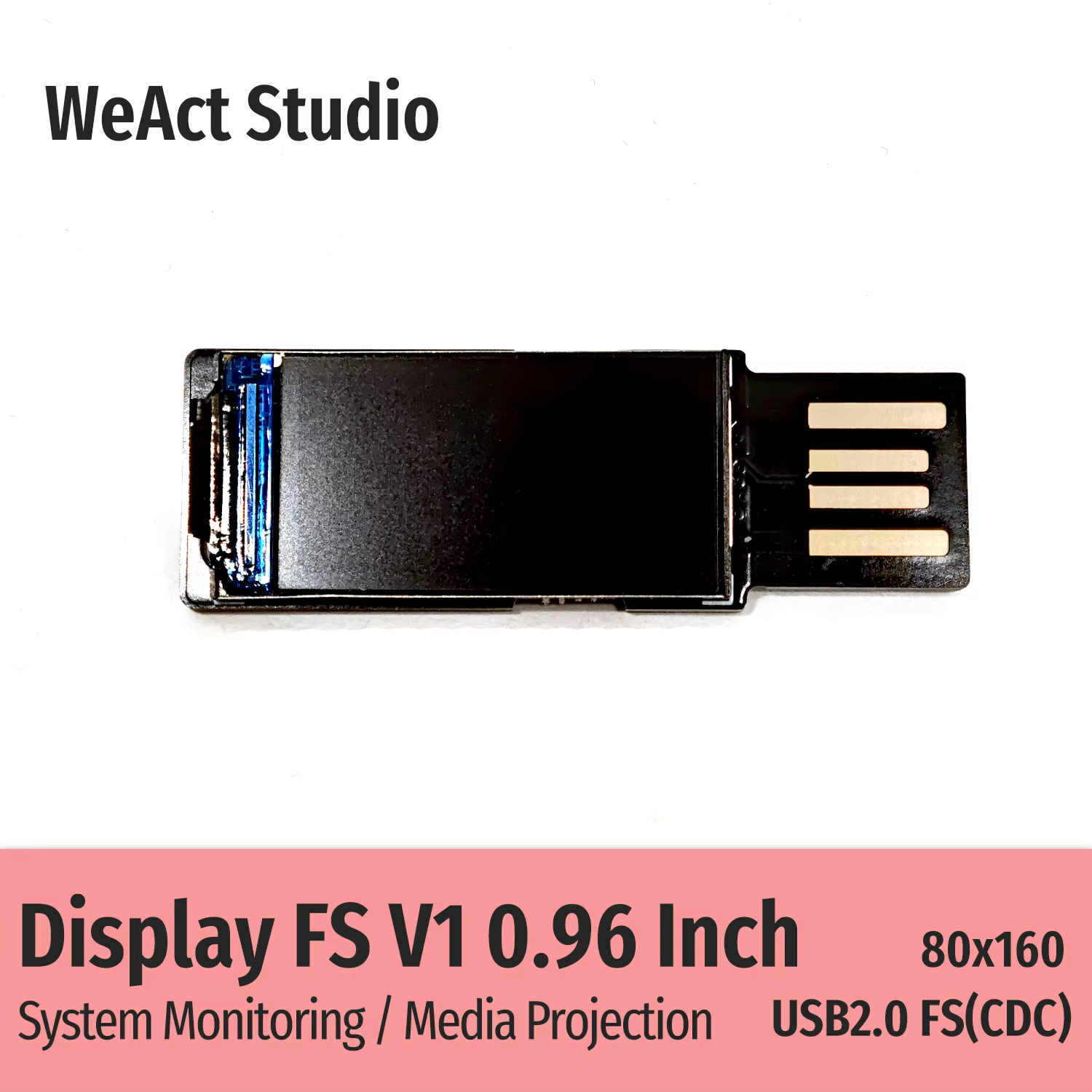 WeAct 0.96 pouces USB écran secondaire pour ordinateur CPU GPU RAM HDD affichage 80*160 système moni
