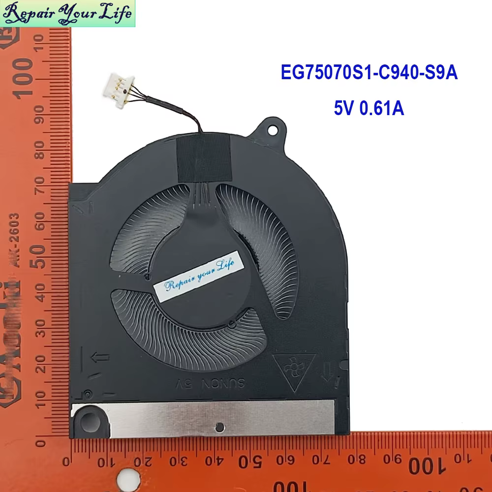 DC 5V ordinateur portable CPU GPU ventilateur de refroidissement pour Dell G16 7630 7635 G15 5530 or