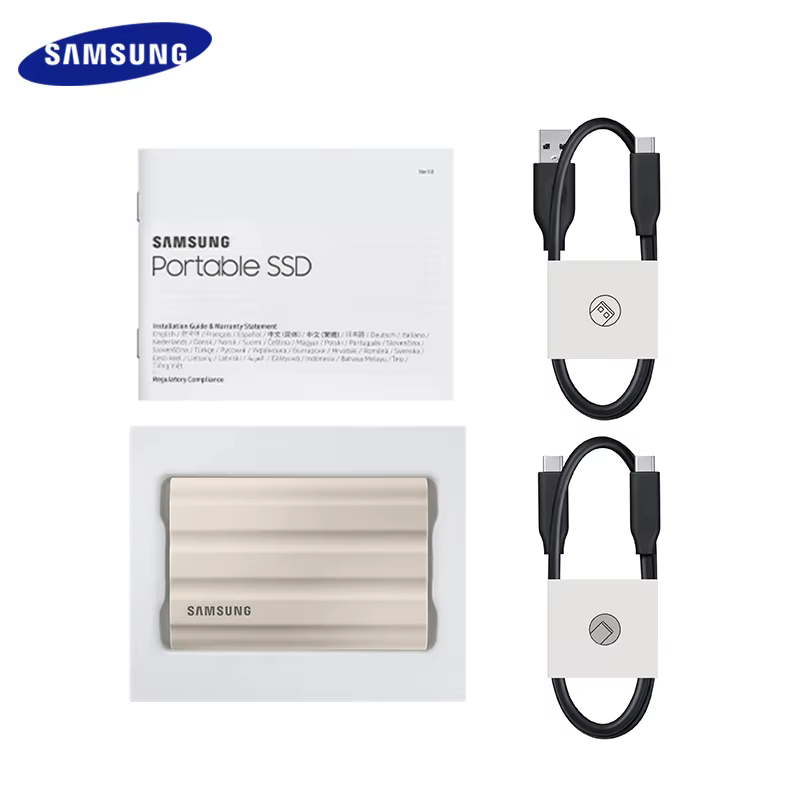 Samsung-Disque dur externe portable SSD T7 Shield, disque à semi-conducteurs, compatible avec ordina