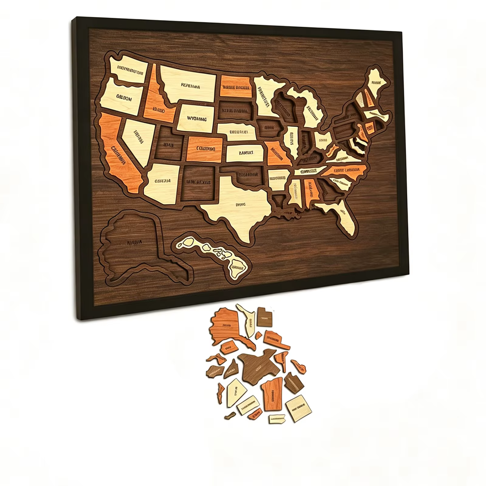 Carte de voyage des États-Unis, jouet interactif multi-usages pour l'apprentissage de la géographie,