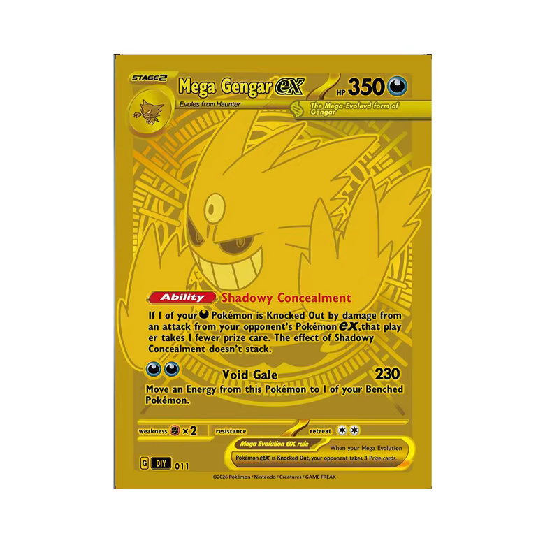 Cartes Pokémon DIY : Série Faite Soi-Même Version Anglaise – Collection Anime avec Golden Umbreon, P