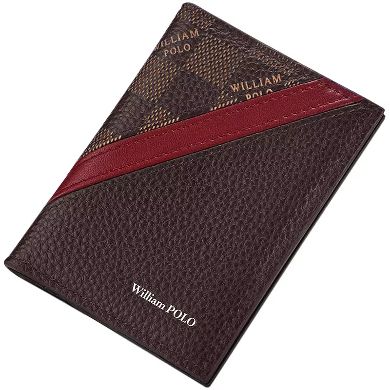 Portefeuille Ultra-fin pour hommes, porte-carte bancaire, Mini porte-cartes en cuir, étui à document