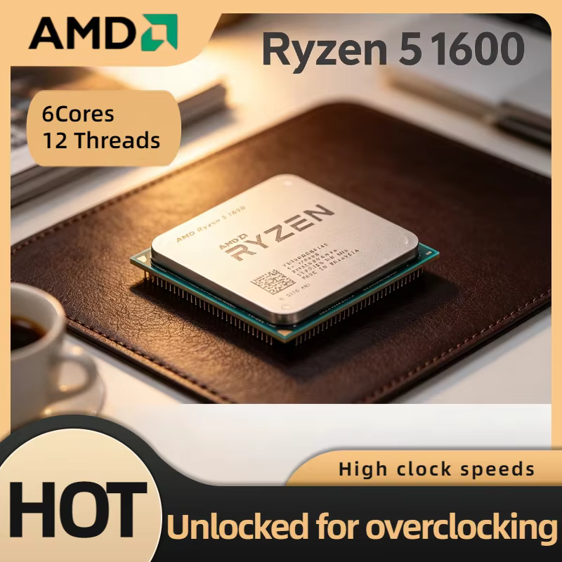 AMD R5 1600 6C 12T 3.2GHz Base 3.6GHz Boost AM4 14nm 16MB L3 65W Zen1 Processeur de bureau gaming pr