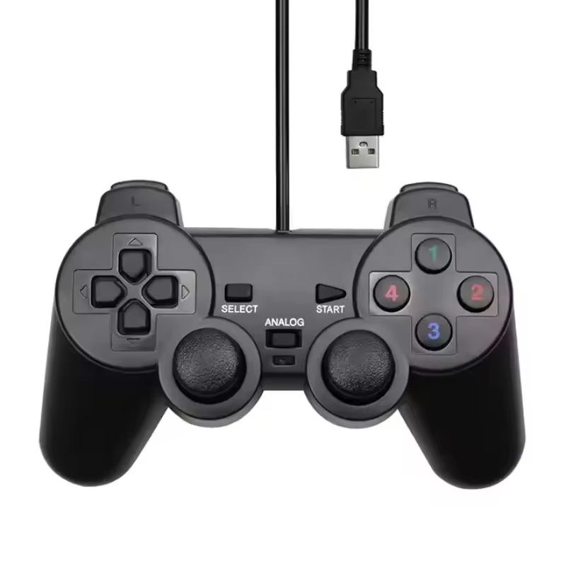 Manette de jeu filaire USB pour WinXP/Win7/Win8/Win10, contrôleur de jeu pour PC, ordinateur portabl