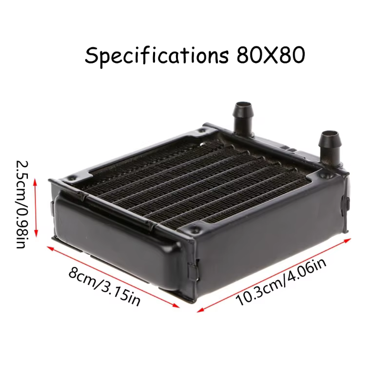 Refroidisseur à eau pour CPU, CPU, GPU, VGA, RAM, dissipateur thermique, en aluminium, 80/120/240/36