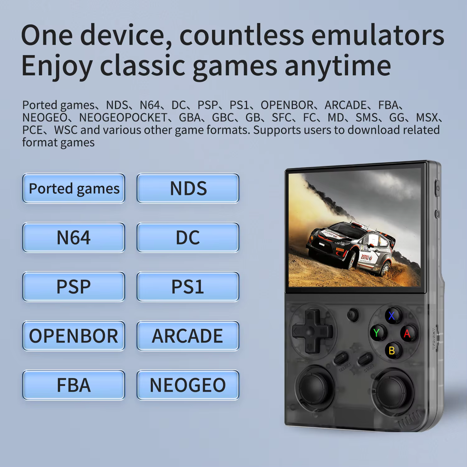 G350 Console de jeu Portable rétro système Linux 64 bits 3.5 "écran IPS RK3326 3200 mAh Console Port