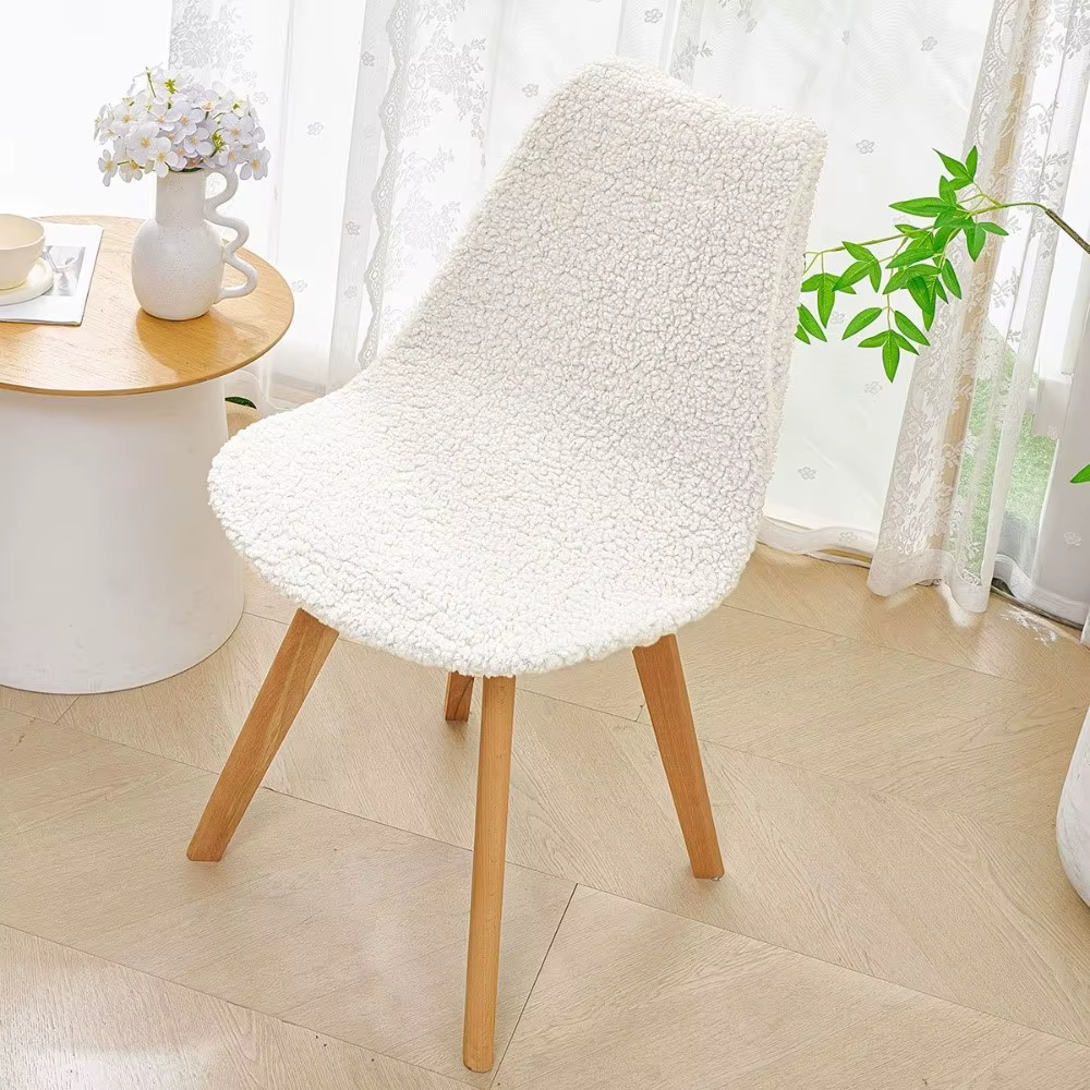 Housse de chaise de bar en tissu extensible, moderne et minimaliste, texture douce, antidérapante, a