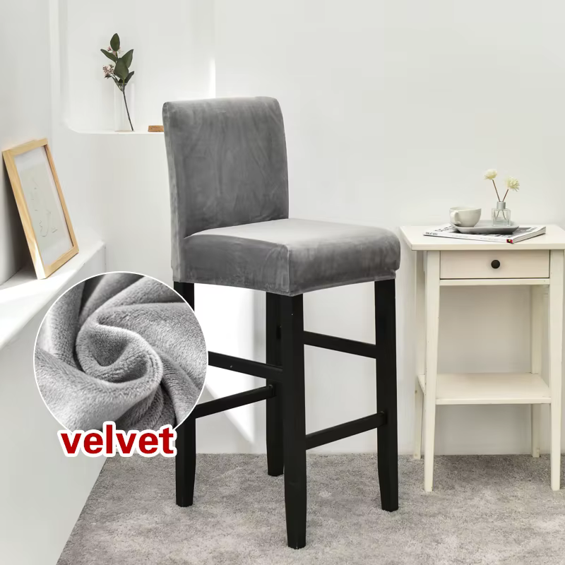 Housse de protection pour tabouret de Bar, en velours Jacquard, pour salle à manger