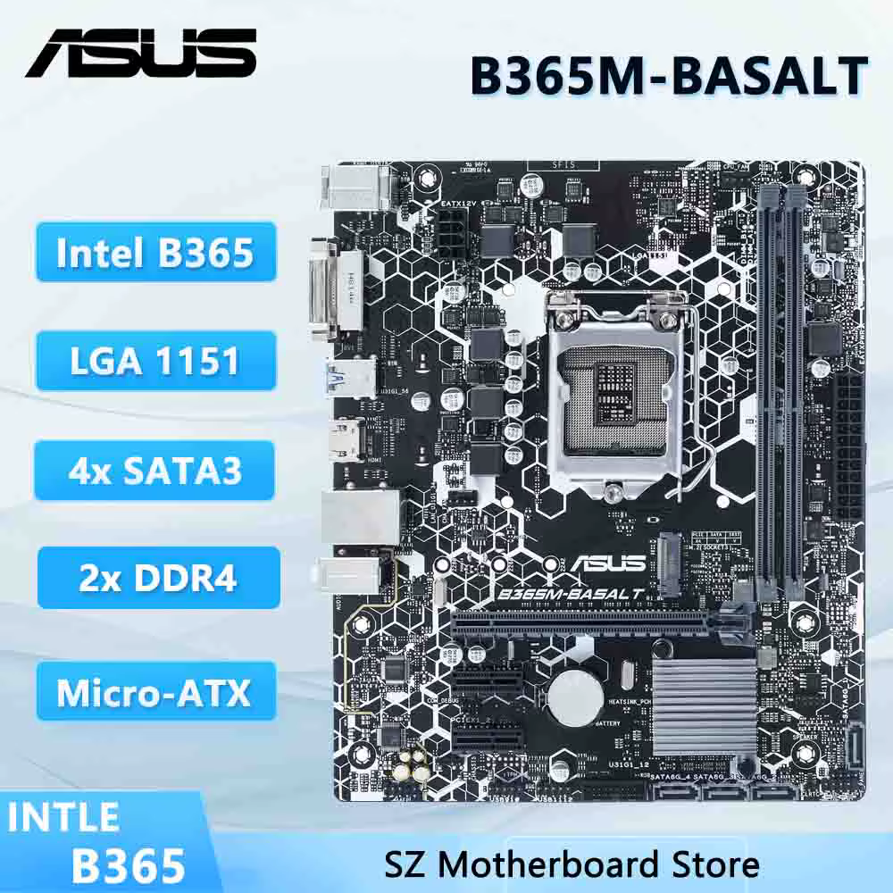 Carte mère ASUS B365M-BASALT LGA 1151 DDR4 32GB M.2 Micro ATX compatible avec les processeurs Core i