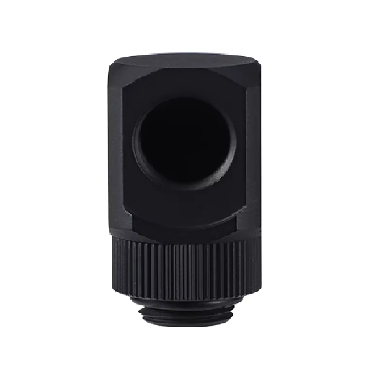 Coude de refroidissement à eau à 90 degrés, matériau en cuivre rotatif 360 avec filetage G1/4, coule
