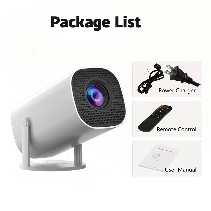 Mini projecteur HD, prend en charge la vidéo 4K, résolution 1280x720P, conception portable, avec tél