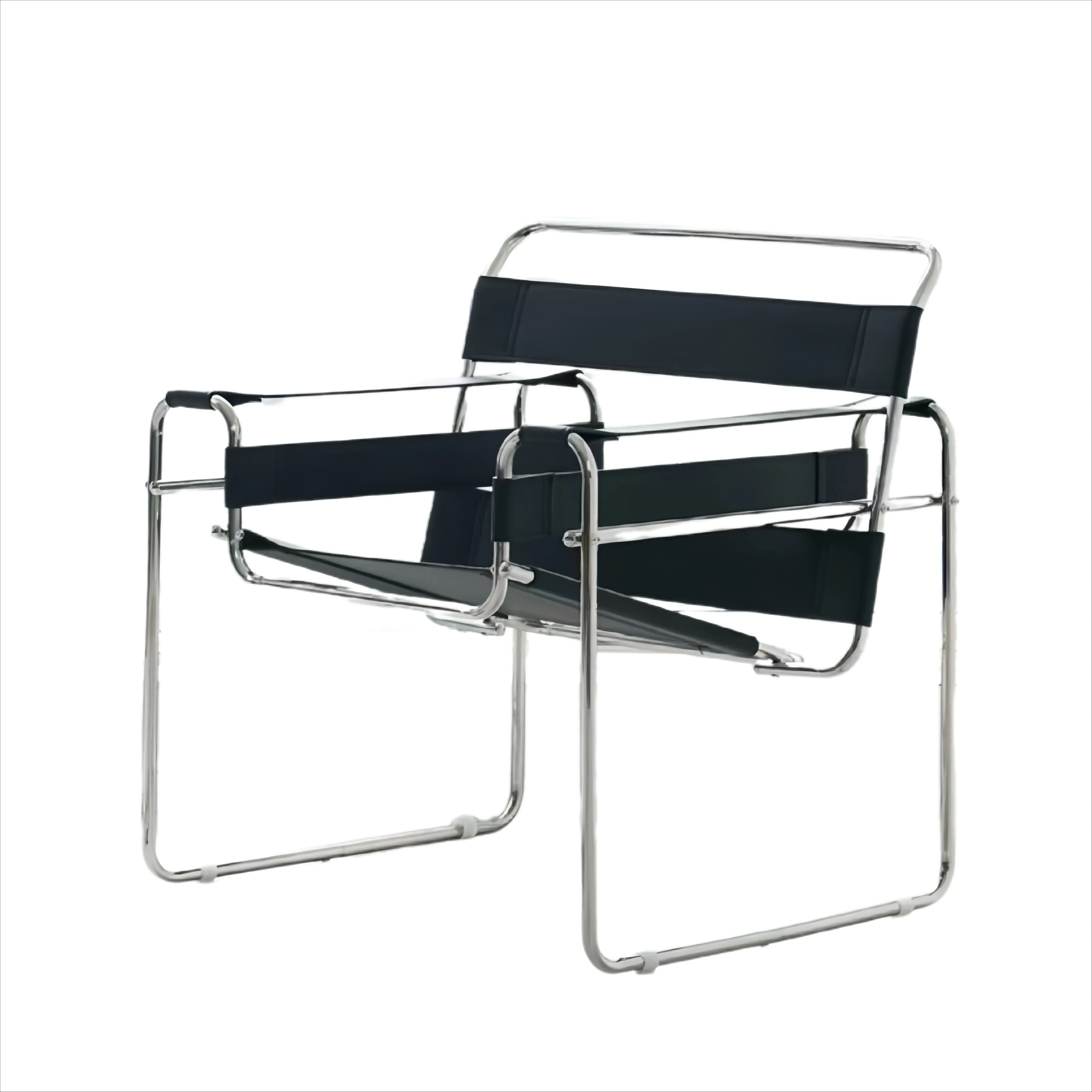 Vassili – chaise longue en cuir véritable, Style Bauhaus, une pièce moderne du milieu du siècle, ave