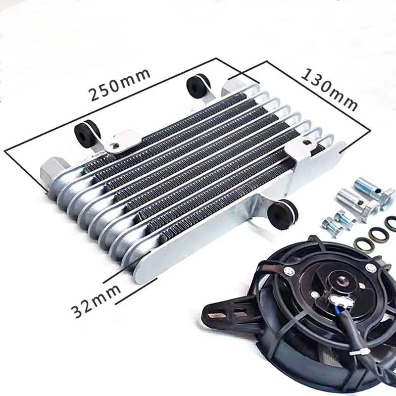 Ventilateur de refroidissement d'huile moteur de moto universel en aluminium, refroidisseur d'eau, K
