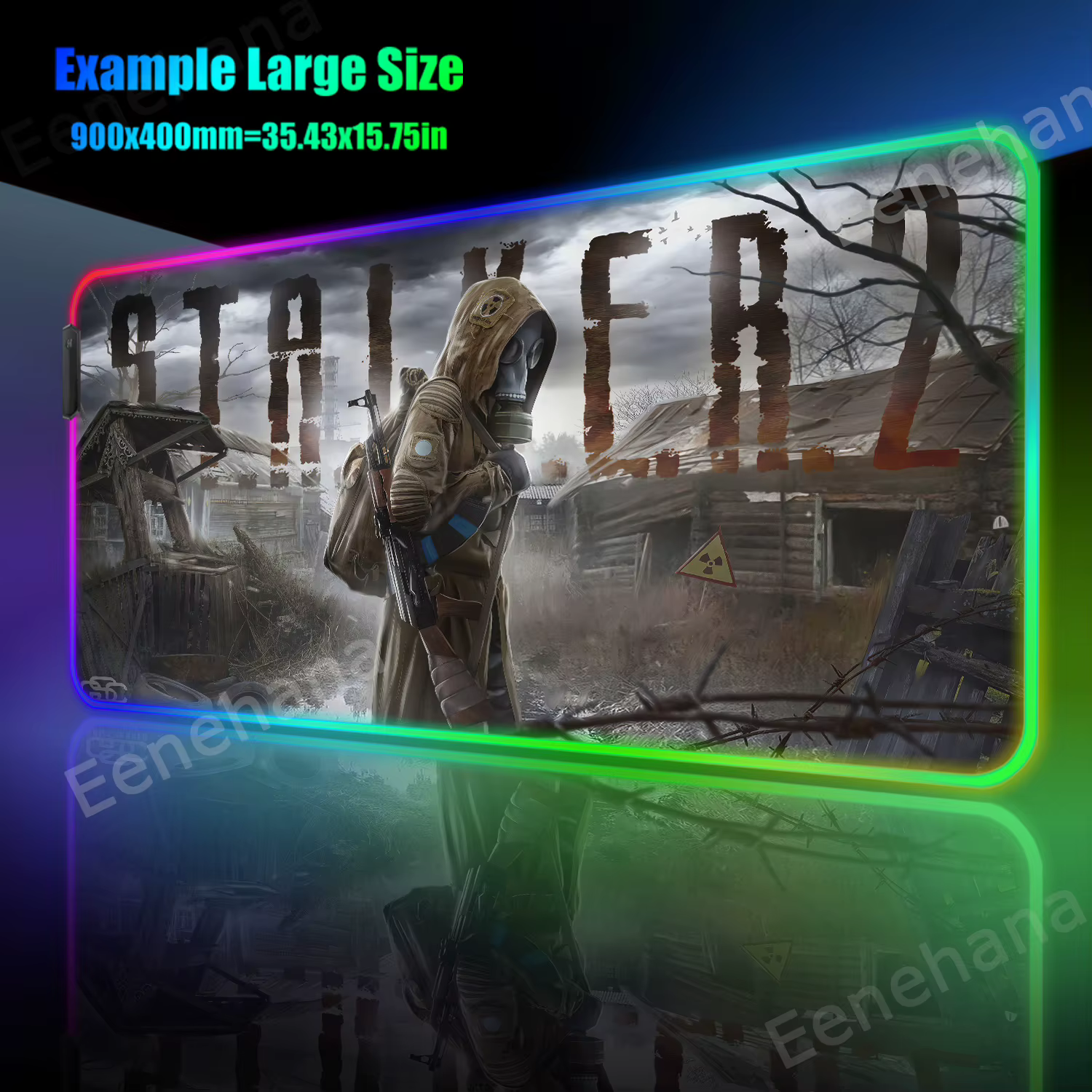 RGB Stalker 2 grand tapis de souris de jeu accessoires d'ordinateur tapis de bureau LED Xxl clavier 