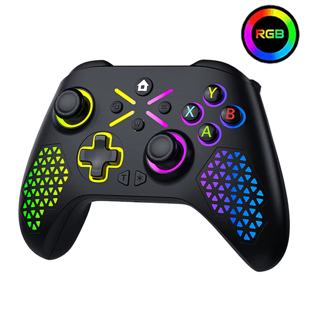 Manette de jeu Turpow RGB pour contrôleur Xbox One, Xbox Series S/X, double vibration, gyroscope 6 a
