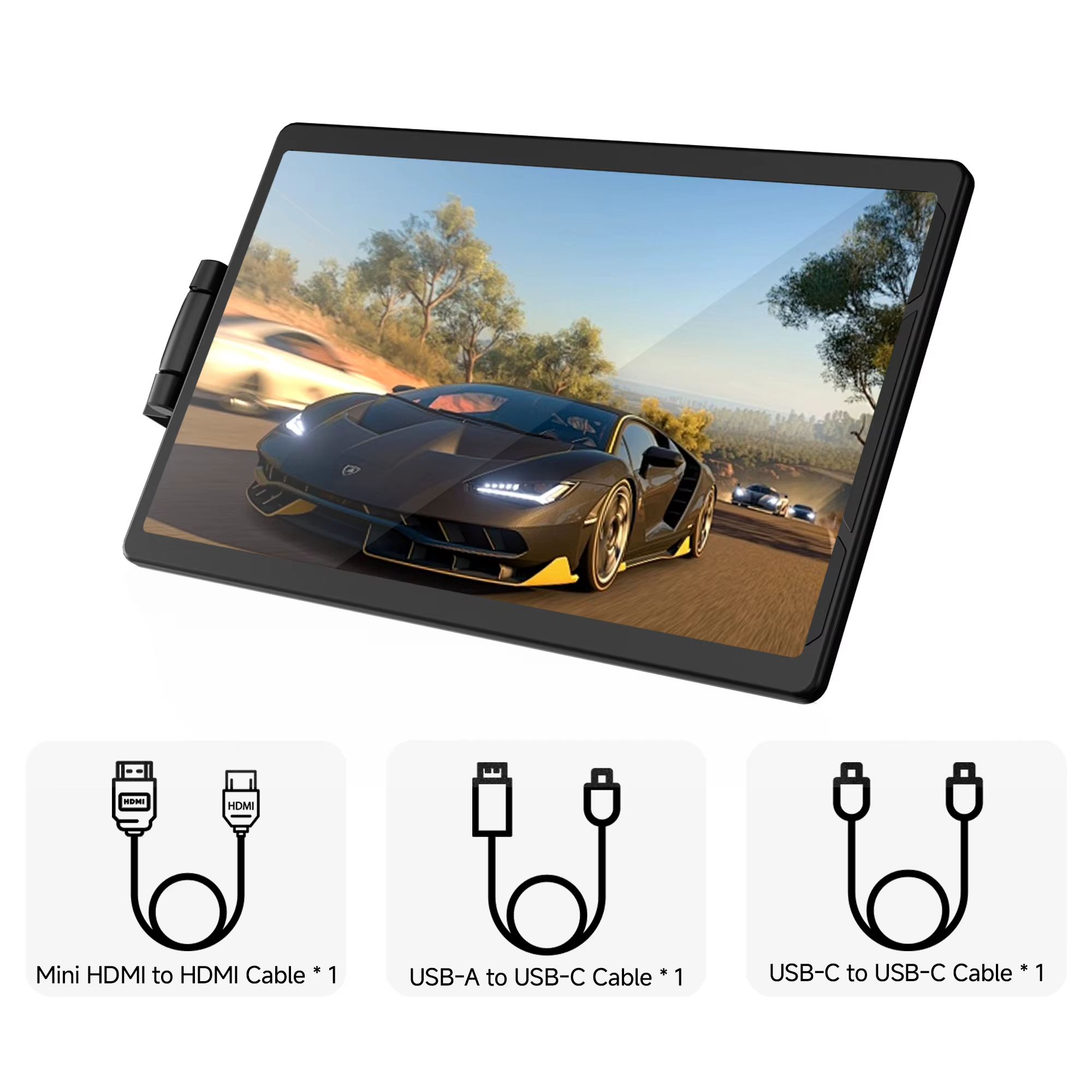 Moniteur Portable 13.3 pouces-seconde écran d'extension pour ordinateur Portable FHD pour commutateu