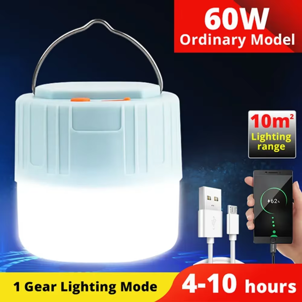 Portable Camping lumière batterie externe LED Camping lanternes poche étanche extérieure tente lumiè