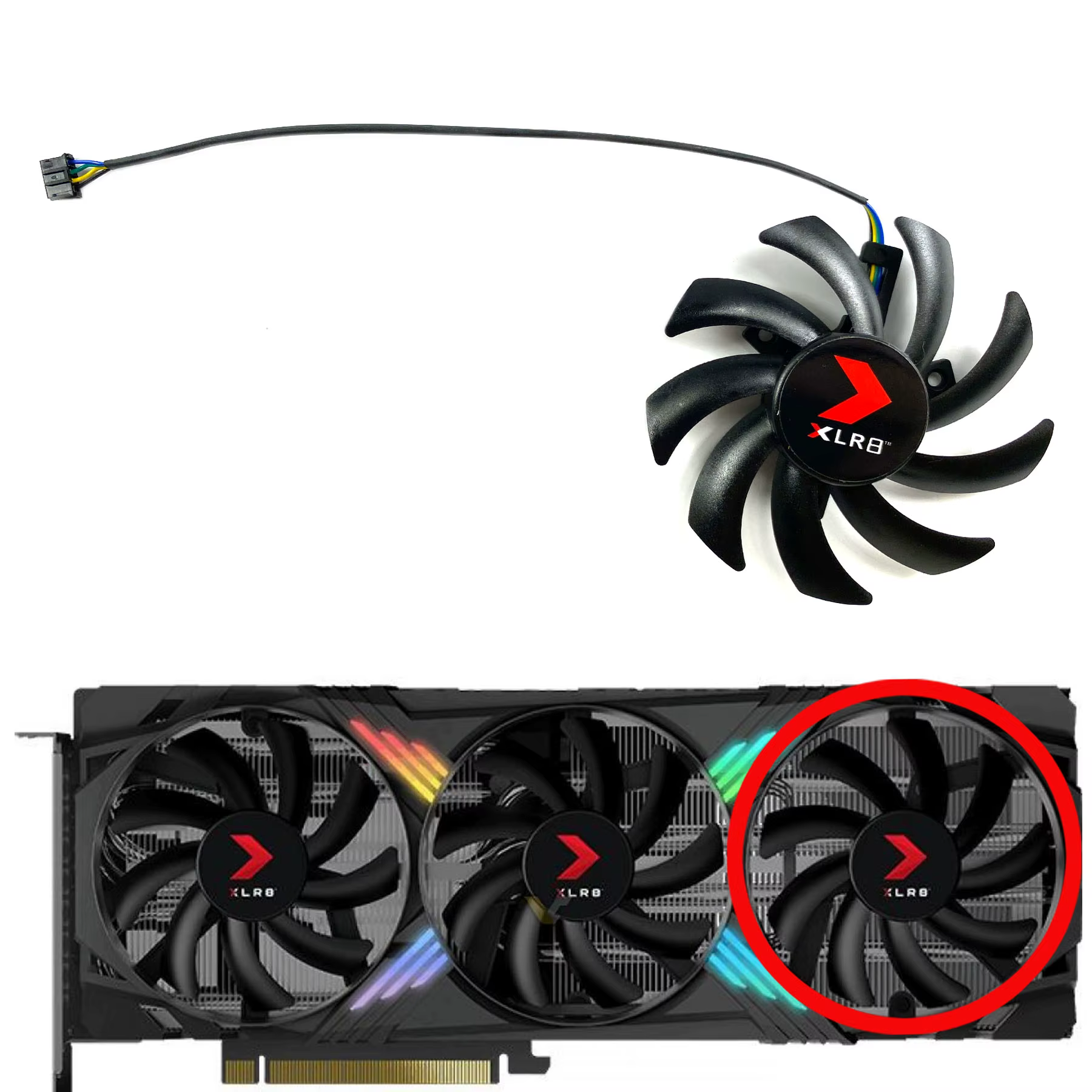 Ventilateur de remplacement pour PNY GeForce RTX4060ti 4070 4070ti 4070S 4070tiS VERTO, nouveauté