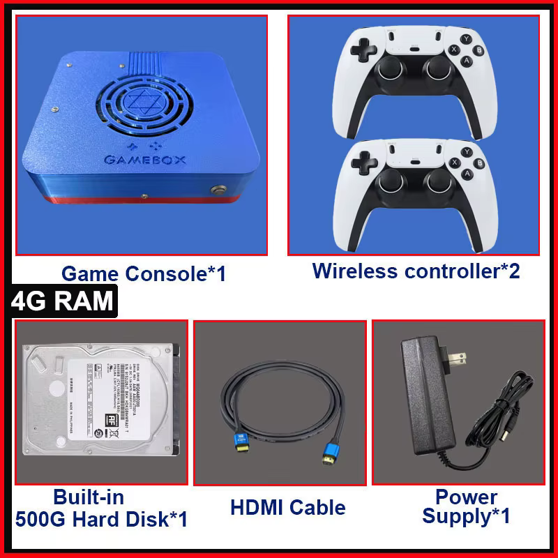 Console de jeu rétro à double système GD10 I3-3110M |   Disque dur 1 To, plus de 70 000 jeux |   Com