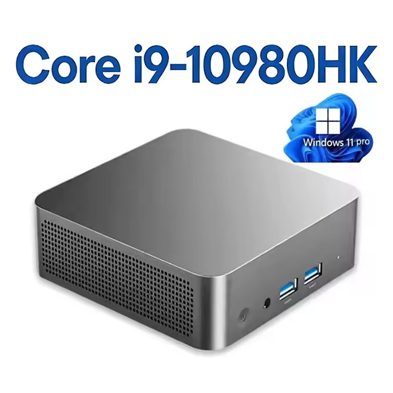 Mini PC haute performance Intel Core i9-10980HK 16 Go DDR4 2 To SSD Windows 11 Pro WiFi 6 BT5.2 Ordi