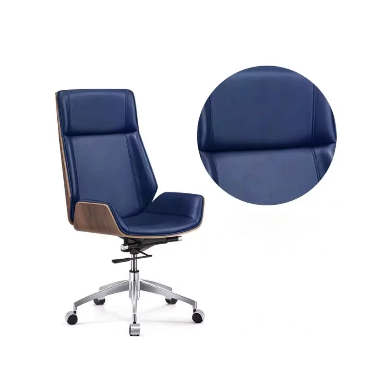 Chaise de bureau en cuir avec rotation, chaise d'ordinateur