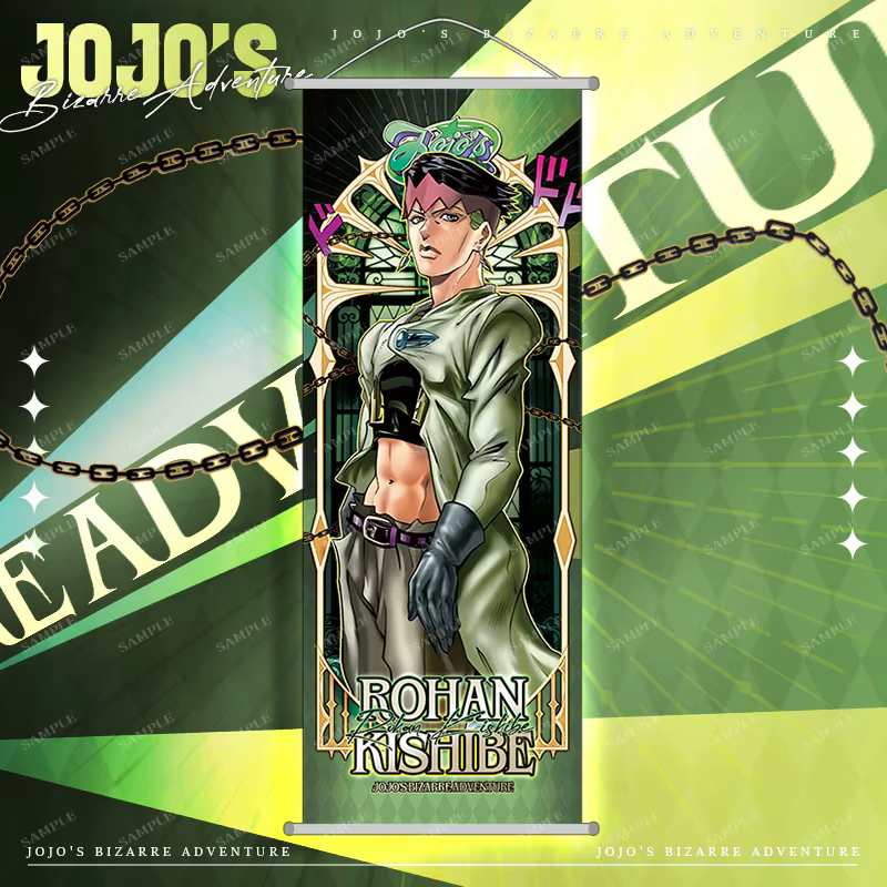 Affiche murale décorative JoJo's Bizarre Adventure Jotaro Kujo Dio Brando Giorno Giovanna 25*70cm
