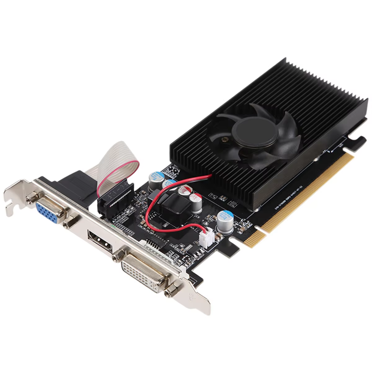 Meilleure carte graphique GT210 1 go DDR2 64 bits PCIE 2.0 GPU, carte vidéo de bureau DVI VGA Compat