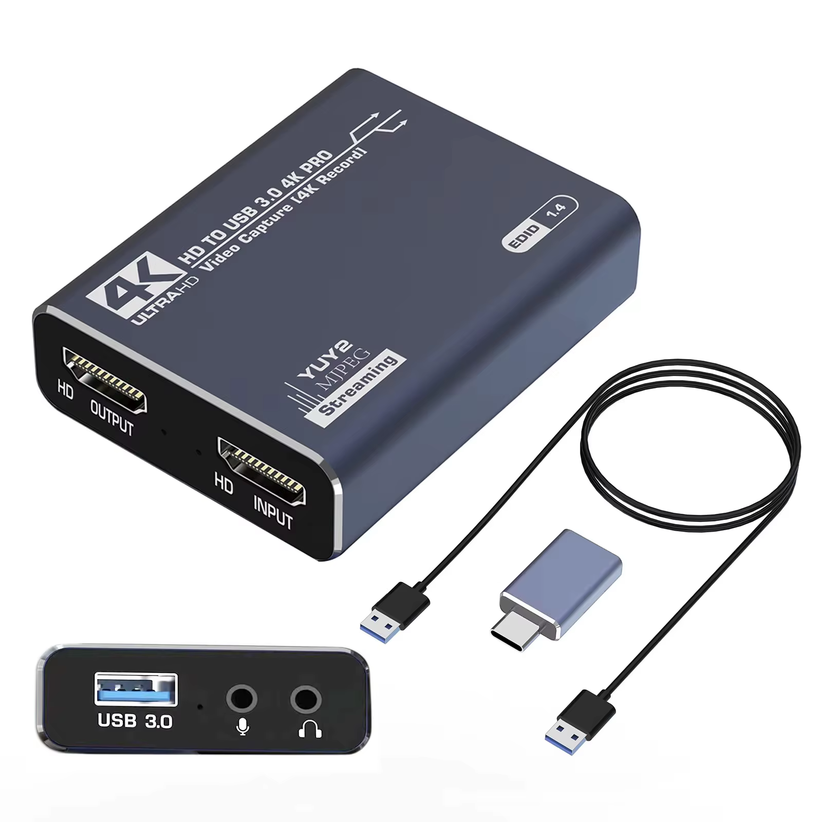 Carte de Capture USB 3.0 4K, compatible HDMI, 1080P @ 60Hz, carte de Capture de jeu Audio et vidéo p