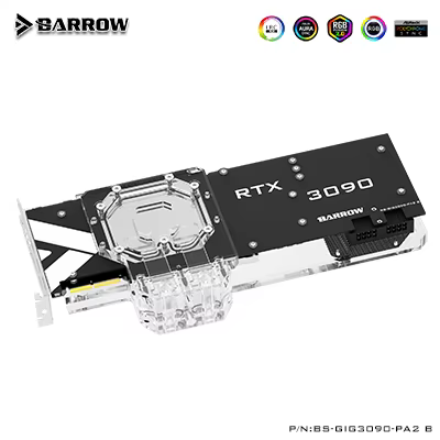 Barrow GPU bloc personnalisé refroidisseur d'eau pour GIGABYTE 3090/3080 GAMING EAGLE VISION OC couv