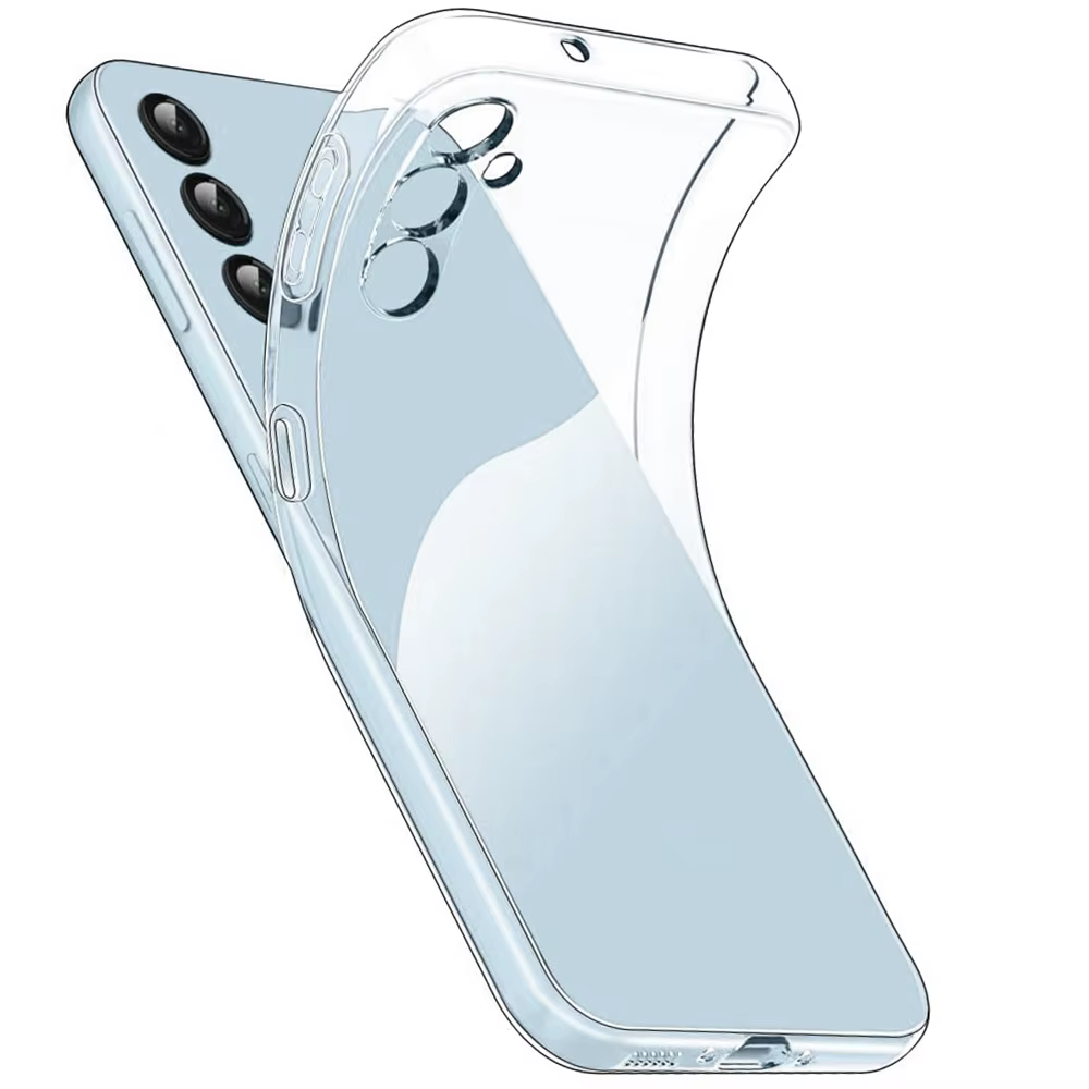 Coque de téléphone souple en Silicone cristal TPU, étui Ultra fin et transparent à 25 bords pour Sam