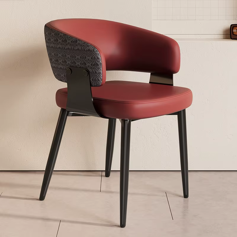 Chaises de salle à manger minimalistes contemporaines italiennes, tabouret de luxe moderne en velour